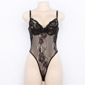 Transparent lace bodysuit