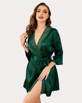 Kimono Satin Short Silky Robes (DE Only)