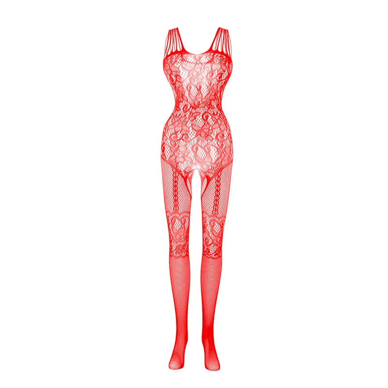 Strappy Fishnet Bodysuit
