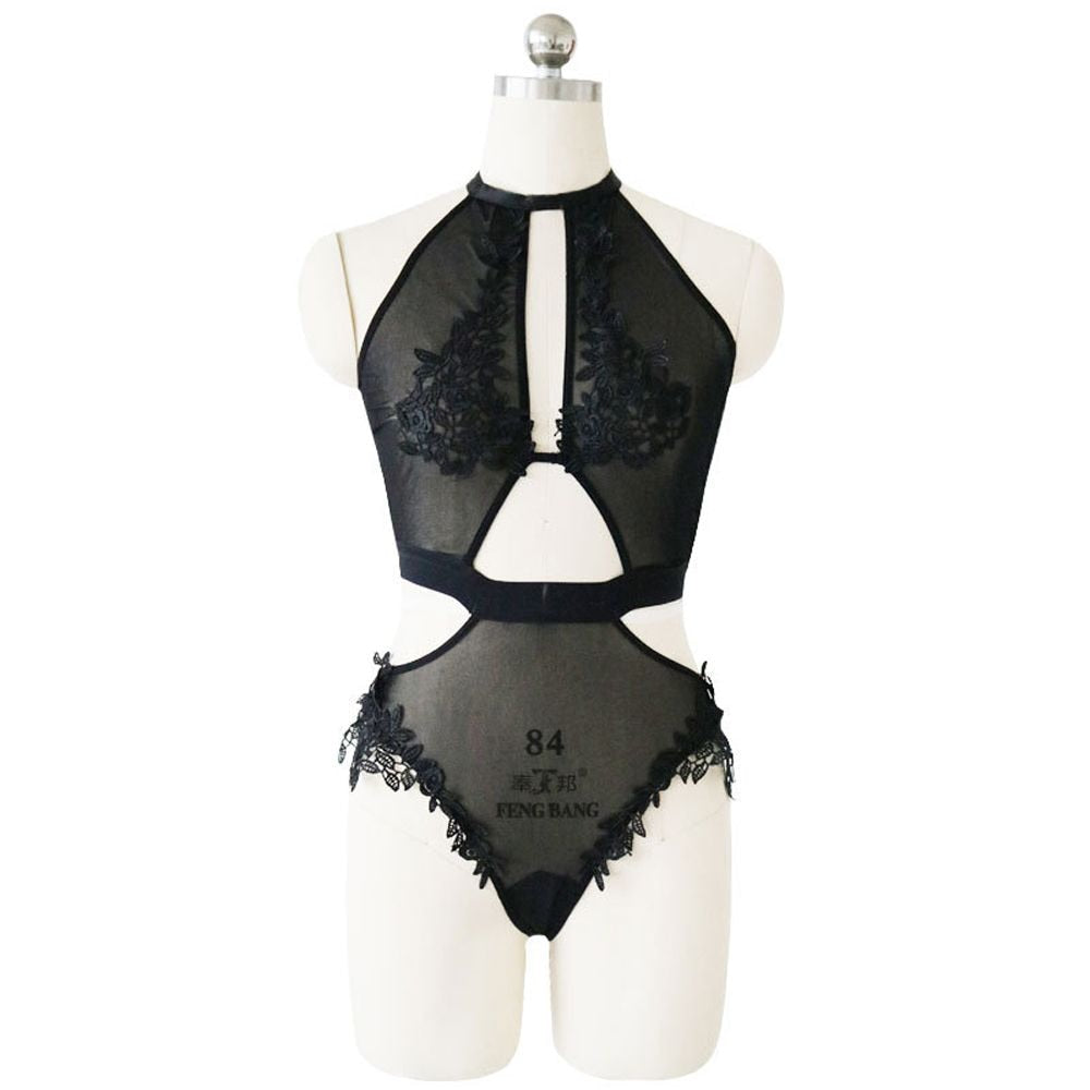 Cut-out lace bodysuit
