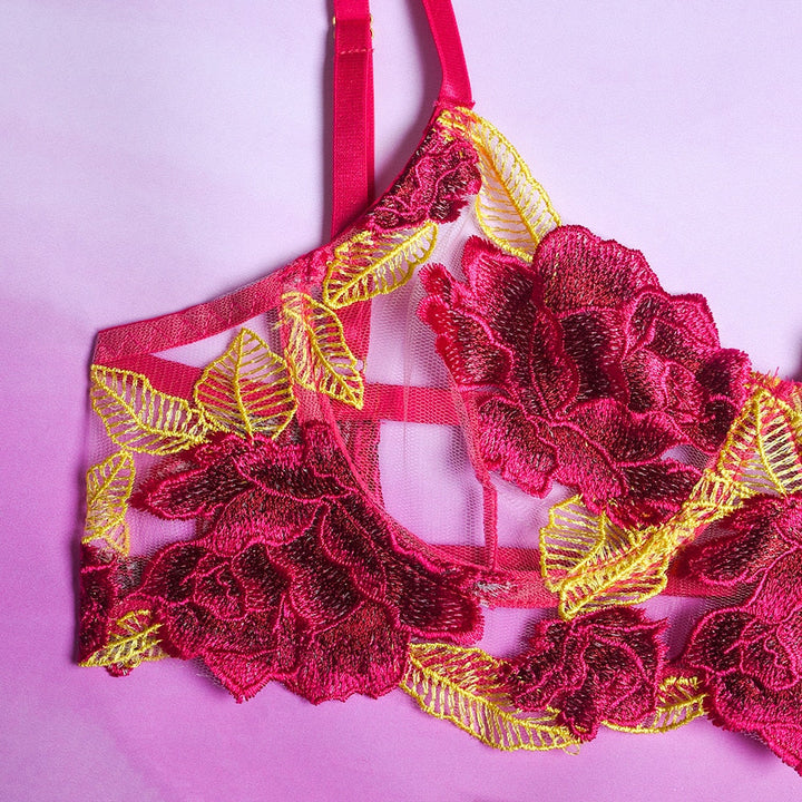 Embroidered Evening Lingerie Set