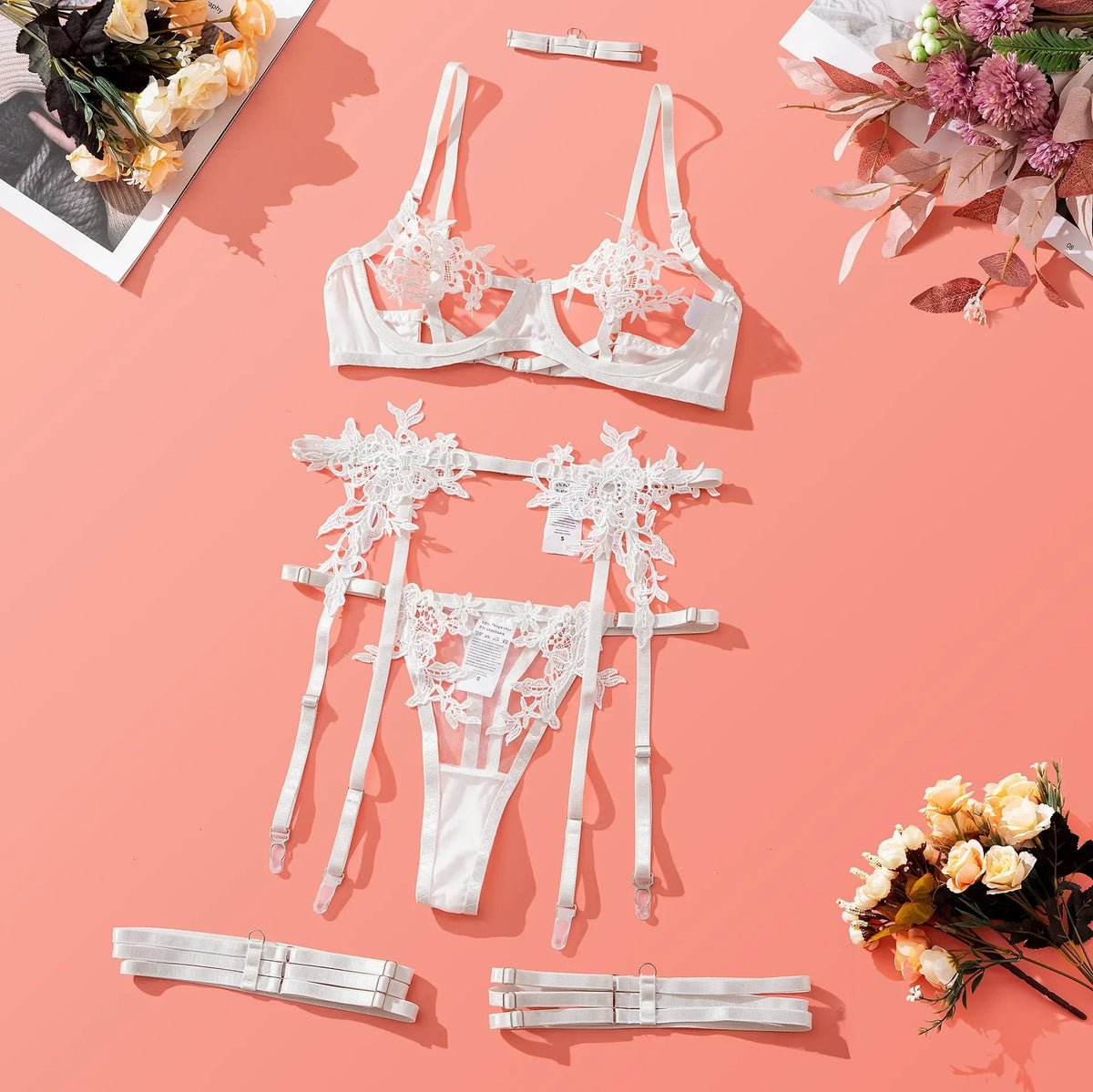Embroidered Sensual Lingerie