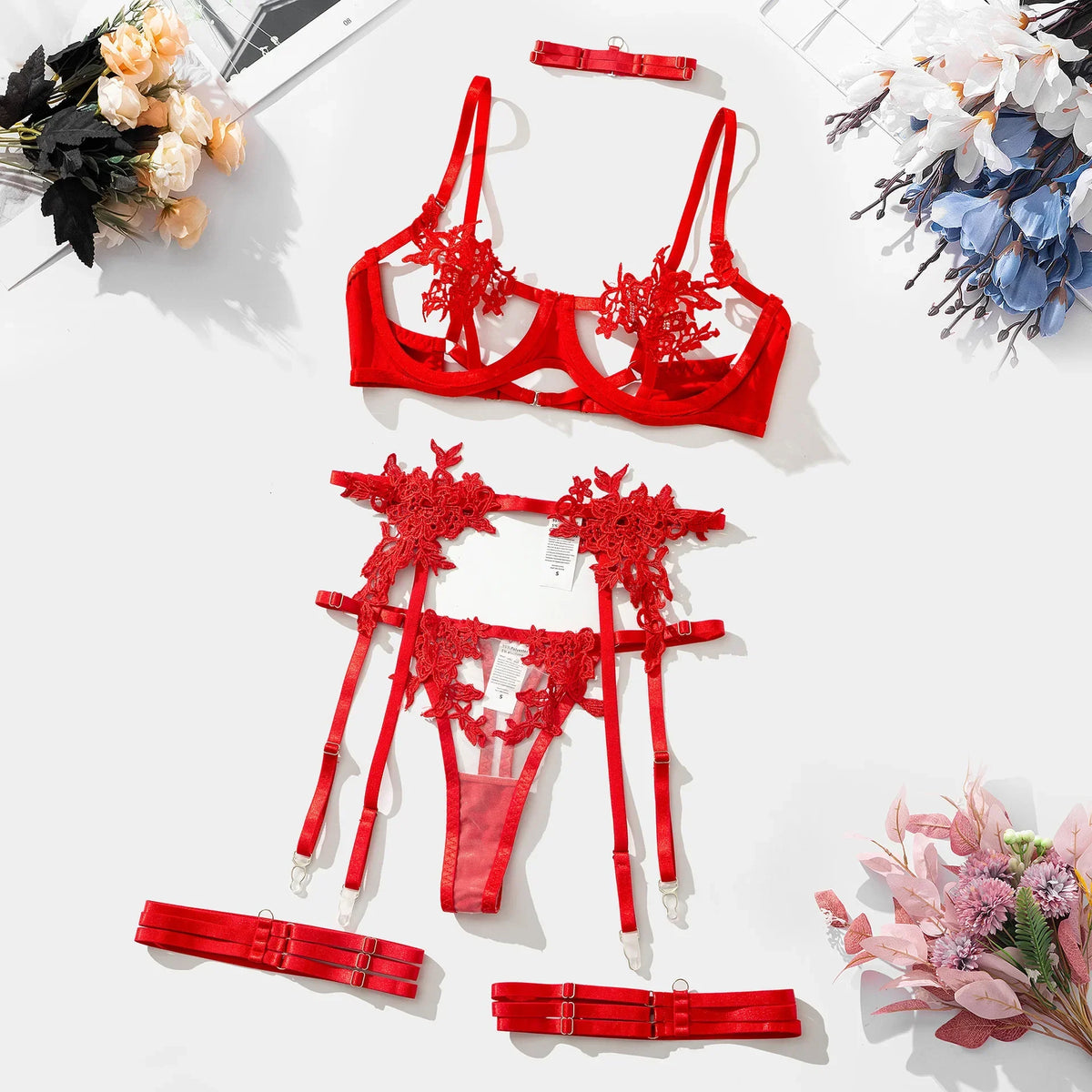 Embroidered Sensual Lingerie