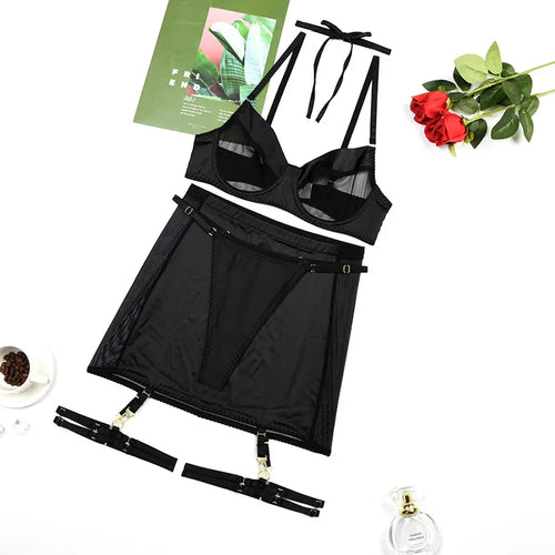 5-Piece Satin Lingerie Set