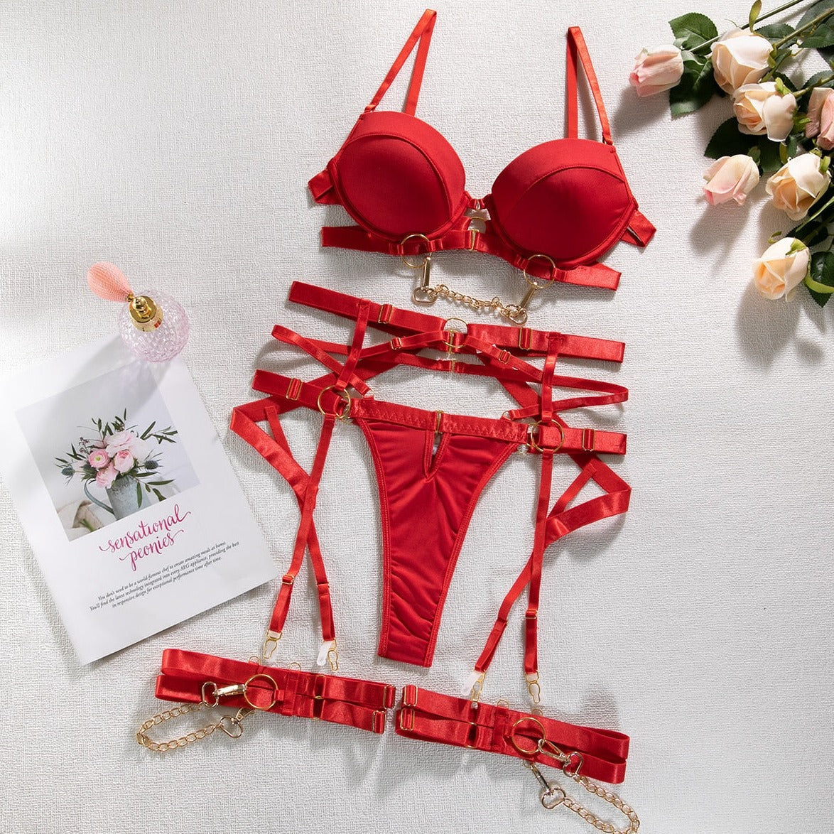 Lingerie Set with Garter Belt