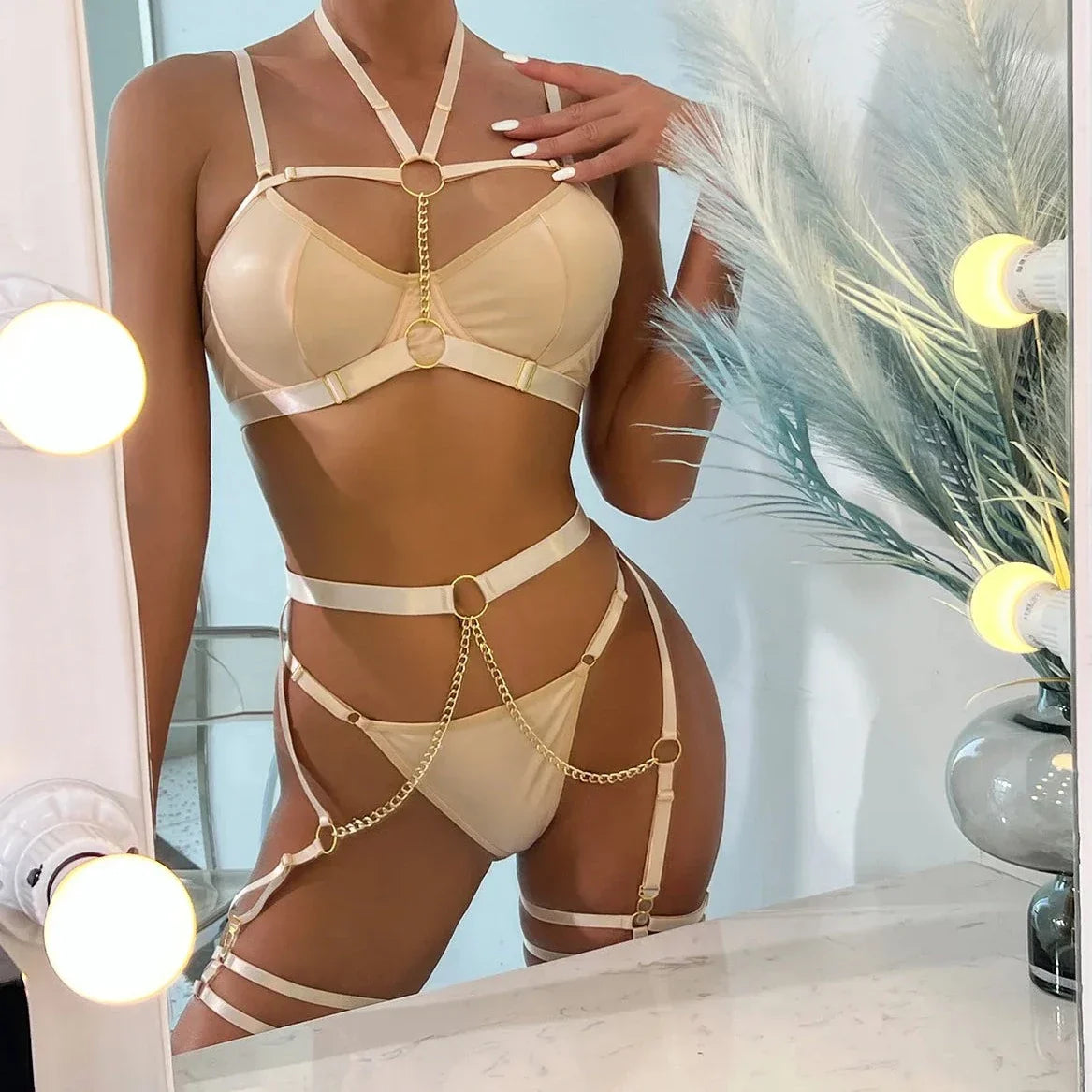 Latex Evening Lingerie Set
