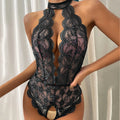 Lace bodysuit with cut-out