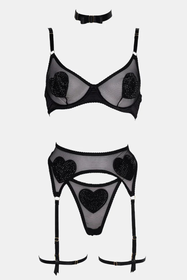 Valentina Heart Noir Set